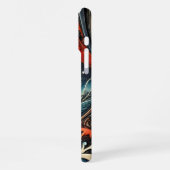 Coque iPhone 16 Pro Max Pièce d'art dynamique du dauphin (Côté gauche)