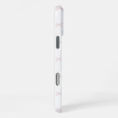 Coque iPhone 16 Pro Max Pink White Bow Pattern Coquette Girly Spring (Côté droit)