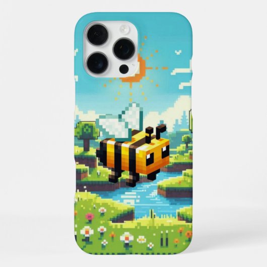 Coque iPhone 16 Pro Max Pixel Buzz : L'aventure Sunny Meadow (Verso)