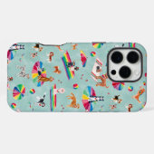 COQUE iPhone 16 PRO MAX PLAGE POUR CHIENS FIERTE ARC-EN-CIEL (Verso Horizontal)