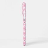Coque iPhone 16 Pro Max Plaid à coeur rose (Côté gauche)
