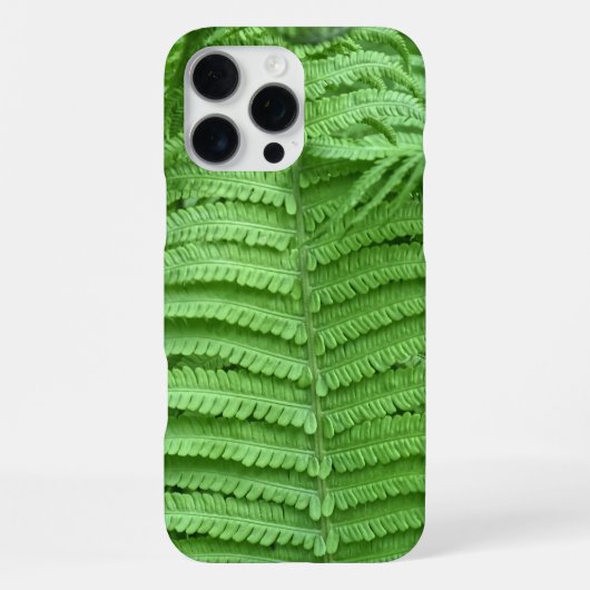 Coque iPhone 16 Pro Max Plante de fougère à texture verte (Verso)