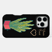 Coque iPhone 16 Pro Max Plante serpent, pixel art (Verso Horizontal)