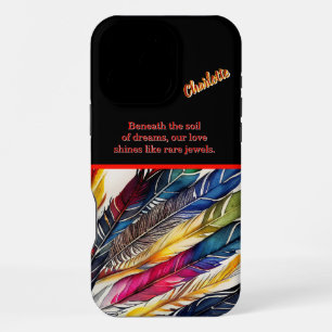 Coque iPhone 16 Pro Max Plumes d'aquarelle en harmonie