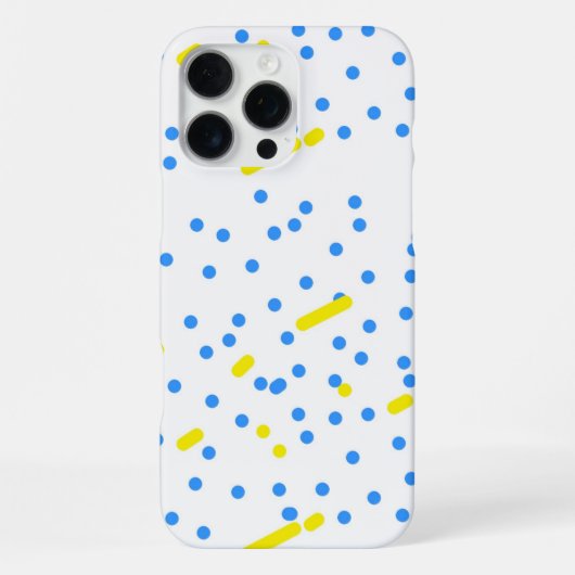 Coque iPhone 16 Pro Max Points bleus (Verso)