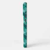 Coque iPhone 16 Pro Max Polygone géométrique moderne Monogramme Turquoise (Côté gauche)