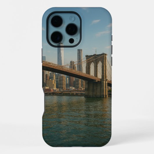 Coque iPhone 16 Pro Max Pont de Brooklyn & Skyline de NYC (Verso)