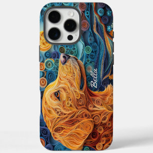 Coque iPhone 16 Pro Max Portrait de Labrador Retriever Coloré