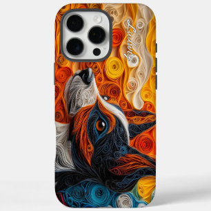 Coque iPhone 16 Pro Max Portrait de Terrier Brésilien Coloré