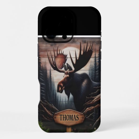 Coque iPhone 16 Pro Max Portrait D'Oie Avec Nom (Verso)