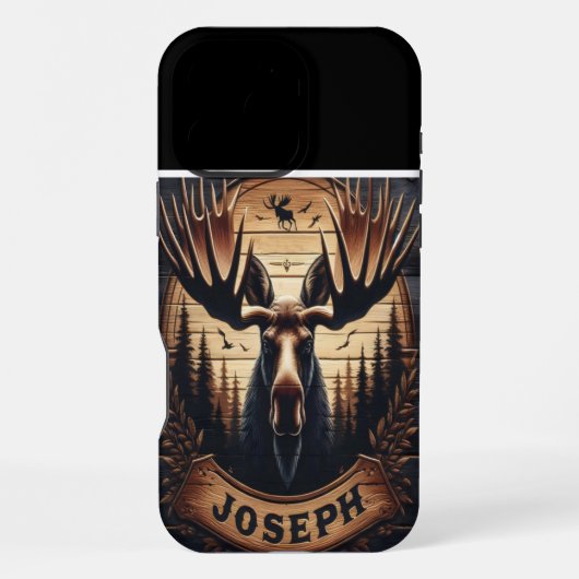 Coque iPhone 16 Pro Max Portrait D'Oie Avec Nom (Verso)