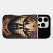 Coque iPhone 16 Pro Max Portrait D'Oie Avec Nom (Verso Horizontal)