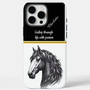Coque iPhone 16 Pro Max Portrait majestueux et complexe de cheval