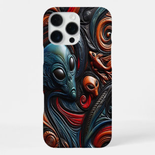 Coque iPhone 16 Pro Max Présence extraterrestre mystérieuse dans un art co