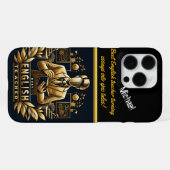Coque iPhone 16 Pro Max Professeur d'anglais inspirant dirigeant la classe (Verso Horizontal)