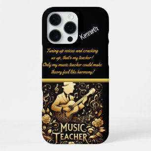 Coque iPhone 16 Pro Max Professeur de musique inspire avec des mélodies en