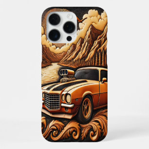 Coque iPhone 16 Pro Max Promenade rêveuse en vallée avec voiture des année