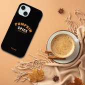 Coque iPhone 16 Pro Max Pumpkin Spice Vibes Personalize Name Phone Case