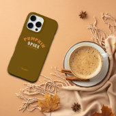 Coque iPhone 16 Pro Max Pumpkin Spice Vibes Personalize Name Phone Case