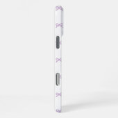 Coque iPhone 16 Pro Max Purple Bow Pattern Coquette Girly Spring Summer (Côté droit)