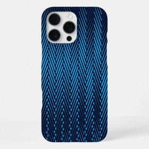 Coque iPhone 16 Pro Max Rad Abstrait Géométrique Bleu et Noir Trippy