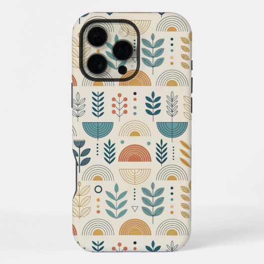 Coque iPhone 16 Pro Max Rainbow Botanical Minimalist (Verso)