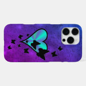 Coque iPhone 16 Pro Max Rainbow heart and Butterfly (Verso Horizontal)