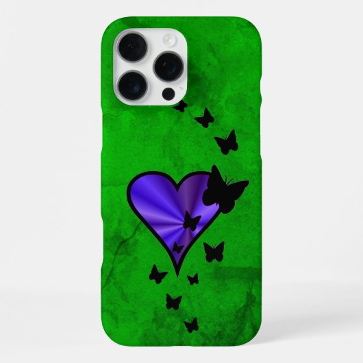Coque iPhone 16 Pro Max Rainbow heart and Butterfly (Verso)