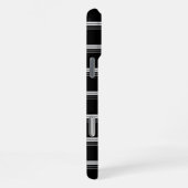 Coque iPhone 16 Pro Max Rayé noir blanc chic  (Côté droit)