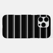 Coque iPhone 16 Pro Max Rayé noir blanc chic  (Verso Horizontal)