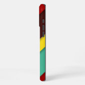 Coque iPhone 16 Pro Max Rayures diagonales multicolores – Arc-en-ciel mode (Côté gauche)