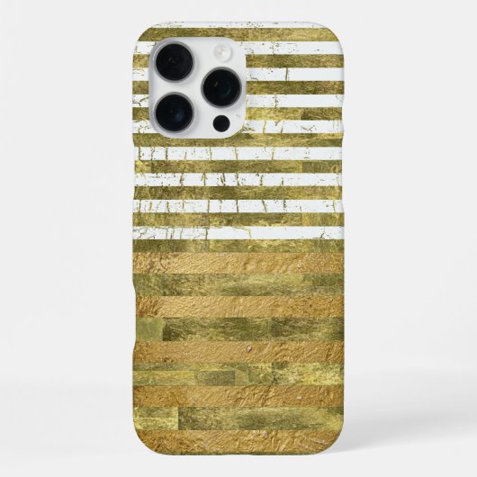 Coque iPhone 16 Pro Max rayures dorées incroyables (Verso)