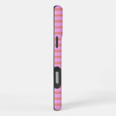 Coque iPhone 16 Pro Max Rayures Géométriques Roses  (Côté droit)
