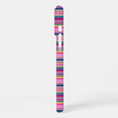 Coque iPhone 16 Pro Max Rayures multicolores rétro (Côté gauche)