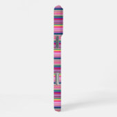 Coque iPhone 16 Pro Max Rayures multicolores rétro (Côté droit)