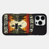 Coque iPhone 16 Pro Max Reflets du lever de soleil et cannes (Verso Horizontal)