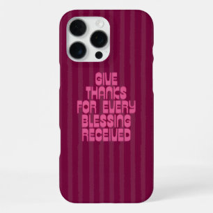 Coque iPhone 16 Pro Max Remercie pour chaque bénédiction reçue
