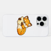 Coque iPhone 16 Pro Max Renard endormi mignon et confortable (Verso Horizontal)