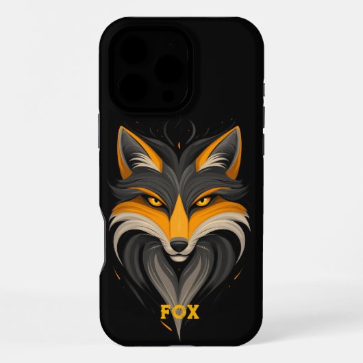 Coque iPhone 16 Pro Max Renard noir (Verso)