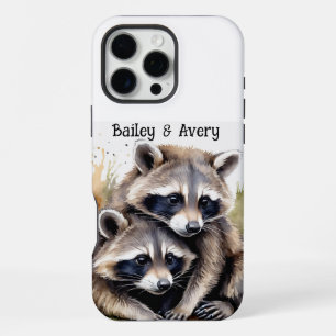 Coque iPhone 16 Pro Max Renards Couples Mignons Douceurs Personnalisés Ani