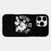 Coque iPhone 16 Pro Max Repose Pit Face Drôle Chien Pitbull Mème (Verso Horizontal)