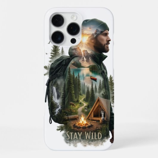 Coque iPhone 16 Pro Max Restez Sauvage Double Exposition (Verso)