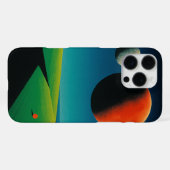 Coque iPhone 16 Pro Max retro futuristic surreal planet (Verso Horizontal)
