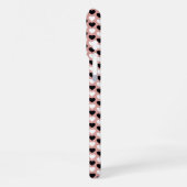 Coque iPhone 16 Pro Max Retro Hearts Pink Black & White (Côté gauche)