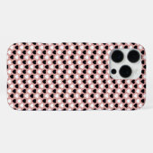 Coque iPhone 16 Pro Max Retro Hearts Pink Black & White (Verso Horizontal)