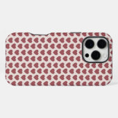 Coque iPhone 16 Pro Max Retro Hearts Pink Burgundy Y2K Style (Verso Horizontal)
