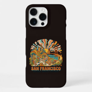 Coque iPhone 16 Pro Max Rétro San Francisco Groovy des années 70
