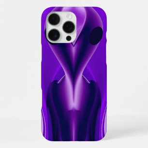 Coque iPhone 16 Pro Max Rêves arc-en-ciel violet 3D, Alien
