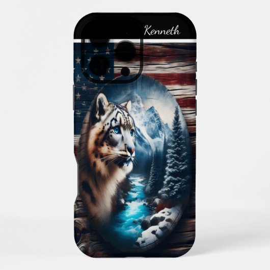 Coque iPhone 16 Pro Max Rêves de léopard des neiges (Verso)