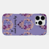 Coque iPhone 16 Pro Max Romantic Crystal Animals Custom Couple (Verso Horizontal)